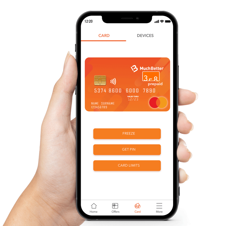 Dynamic CVV MuchBetter app screens secure card